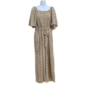 NWT Hayden Floral Square Neck Palazzo Jumpsuit